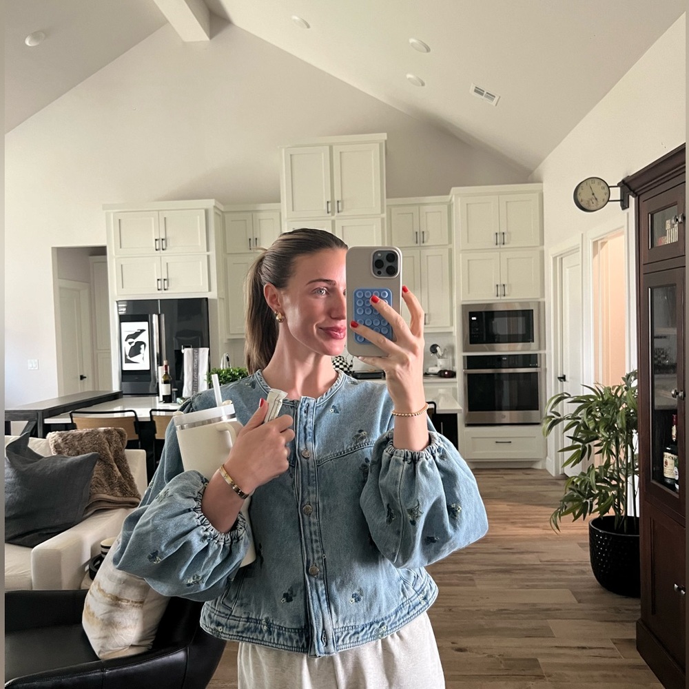 Floral Jean jacket